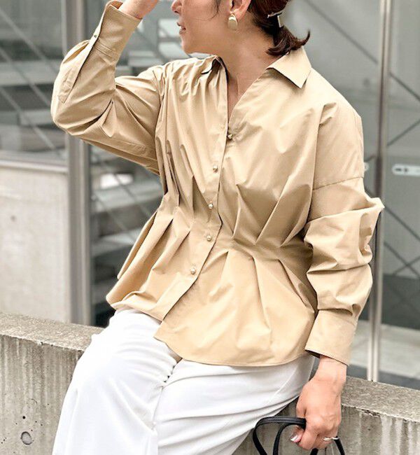 NOLLEY'S「【WEB＆一部店舗限定カラー】【GOODS BUYER 石田別注カラー】ストレッチタフタスキッパータックシャツ」|シャツ・ブラウス|