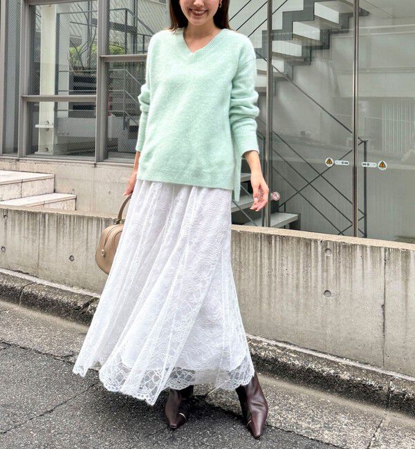NOLLEY'S「ヘアリーVネックプルオーバー」|ニット・セーター|