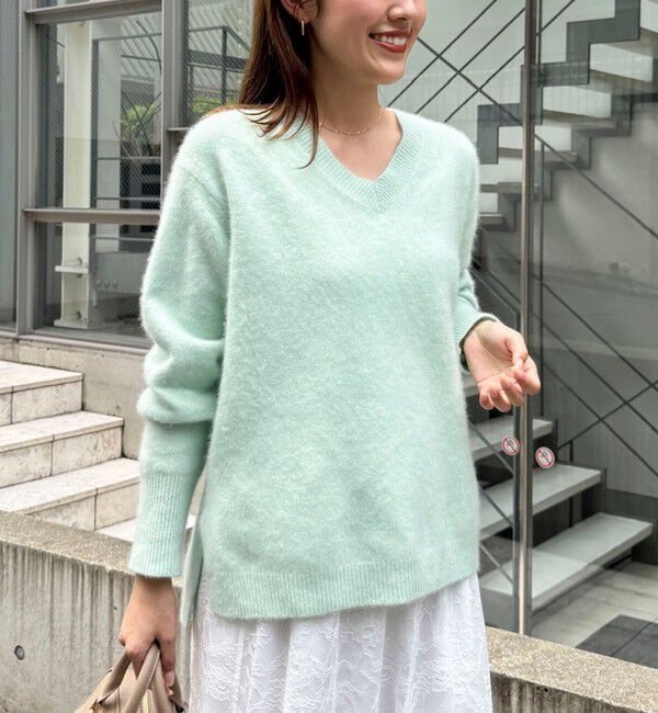 NOLLEY'S「ヘアリーVネックプルオーバー」|ニット・セーター|