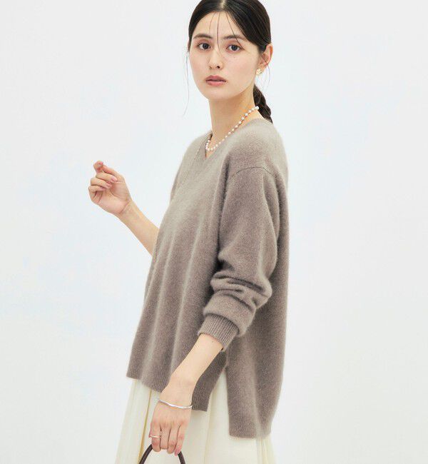NOLLEY'S「ヘアリーVネックプルオーバー」|ニット・セーター|