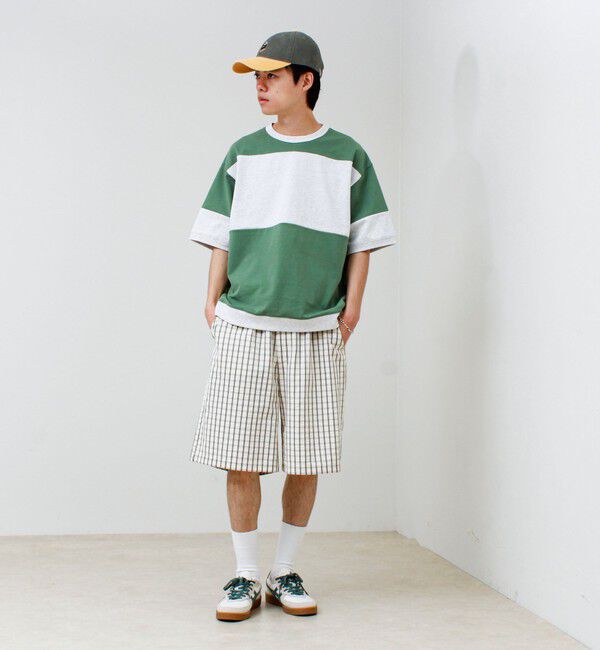 GLOSTER「【バックプリントが映える】切り替え GOODNESS オーバーストライプ Tシャツ」|Tシャツ・カットソー|