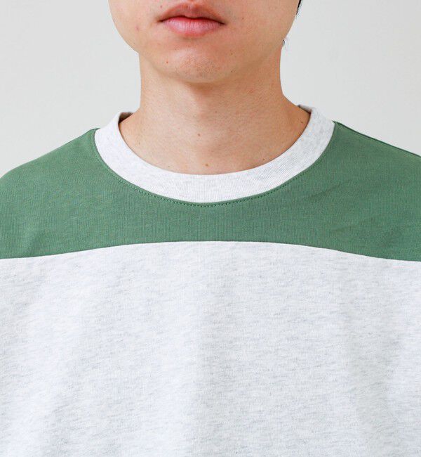GLOSTER「【バックプリントが映える】切り替え GOODNESS オーバーストライプ Tシャツ」|Tシャツ・カットソー|