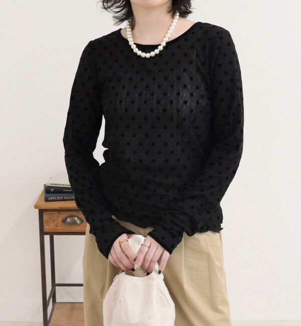 fredy emue「チュールドットロンＴシャツ」|Tシャツ・カットソー|