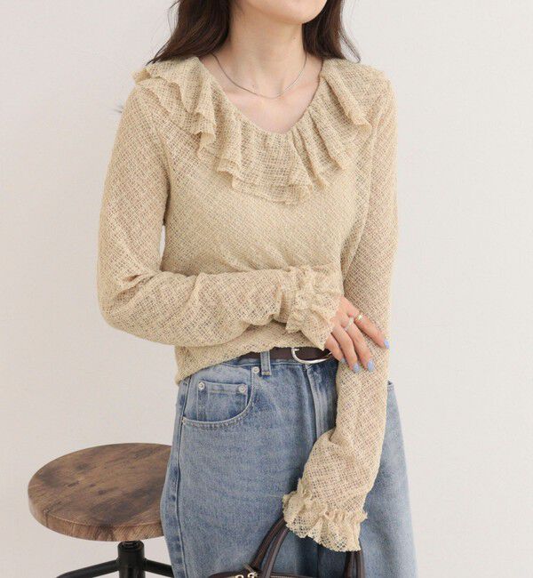 fredy emue「レースラッフルロンＴシャツ」|Tシャツ・カットソー|