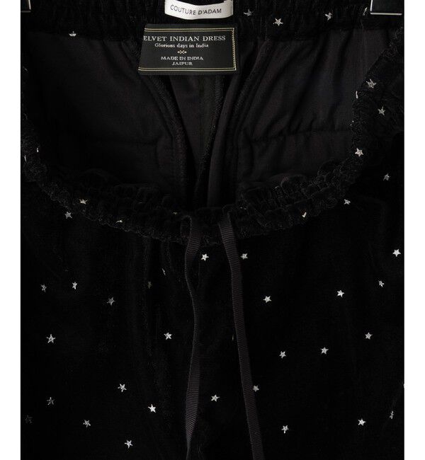 SALON adam et rope'「【COUTURE D'ADAM（クチュール ド アダム）】Stardust Glitter Velvet Easy Wide Pant」|チノ|