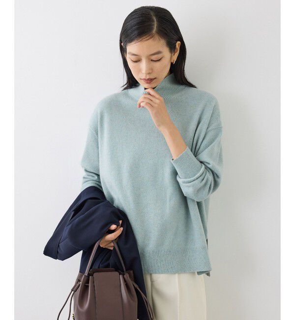 ROPE「【J'aDoRe・一部店舗限定サイズ】ウールフォックスラメハイネックニット(サイドスリット入り)」|ニット・セーター|