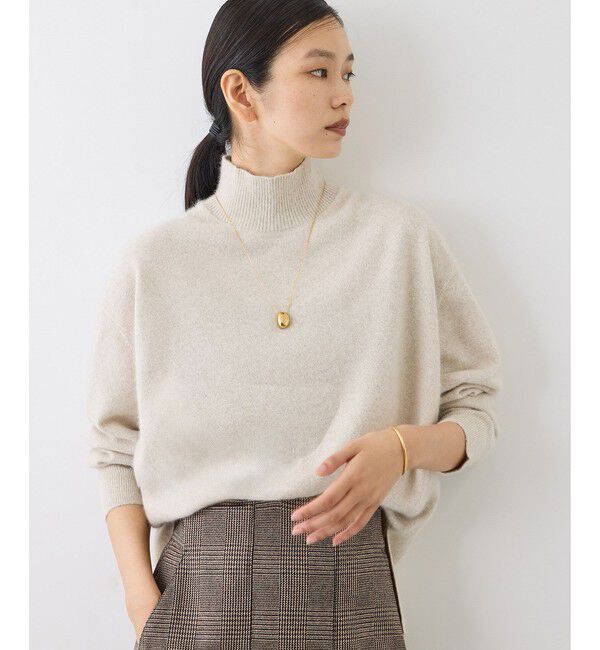 ROPE「【J'aDoRe・一部店舗限定サイズ】ウールフォックスラメハイネックニット(サイドスリット入り)」|ニット・セーター|