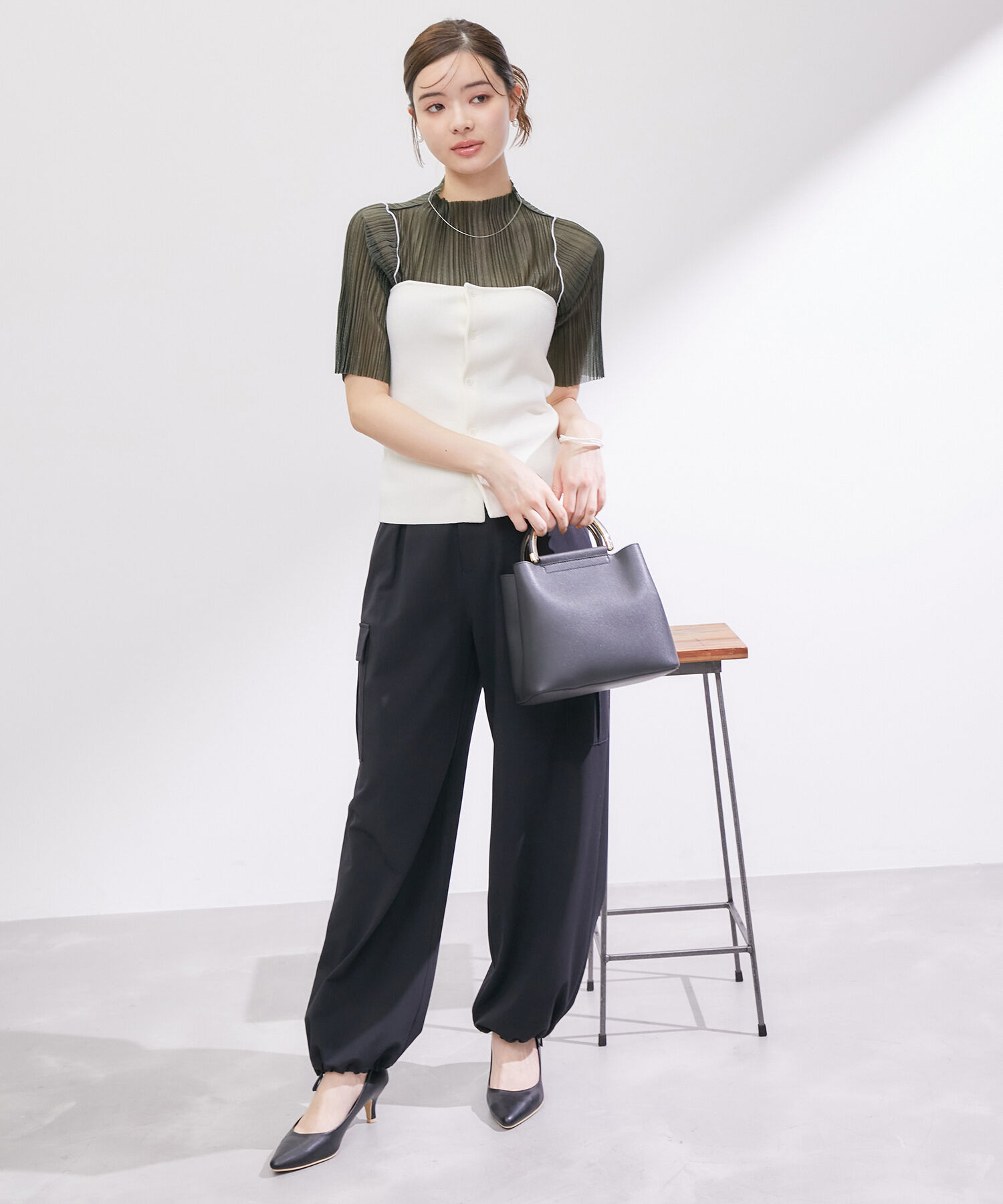 Rope&rsquo;Picnic「シアープリ－ツプチハイネックカットトップス」|Tシャツ・カットソー|