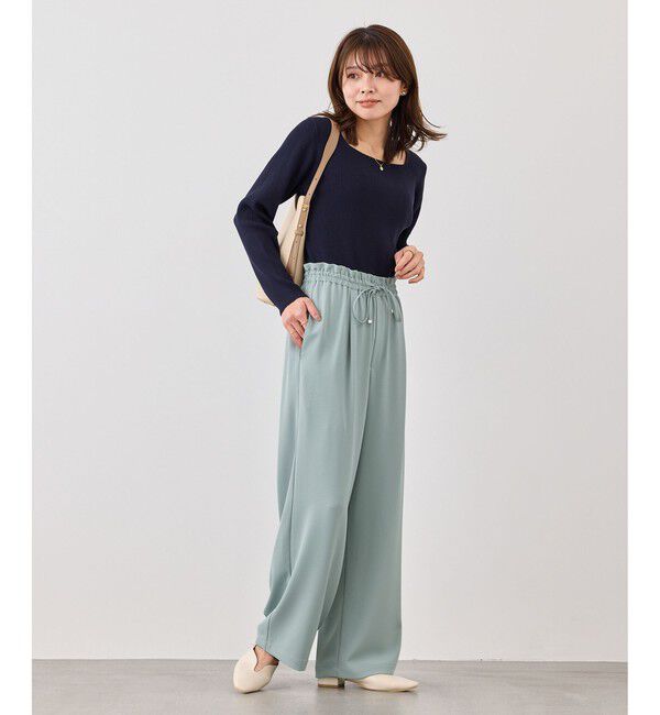 Rope&rsquo;Picnic「ステファニージョグイージーワイドパンツ」|チノ|