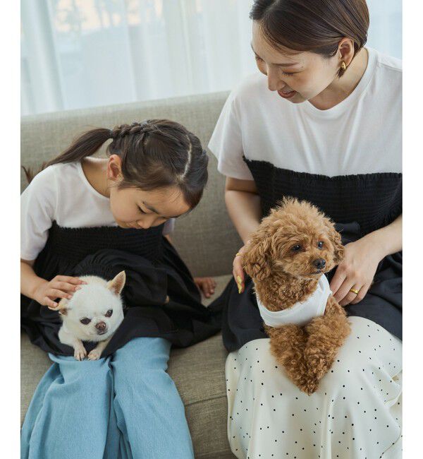 ROPE PICNIC PASSAGE「【DOG】シャーリングワンピース/リンクコーデ」|その他|