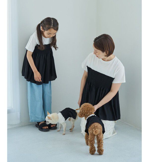 ROPE PICNIC PASSAGE「【DOG】シャーリングワンピース/リンクコーデ」|その他|