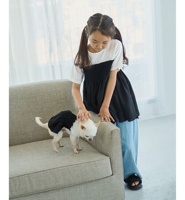 ROPE PICNIC PASSAGE「【DOG】シャーリングワンピース/リンクコーデ」|その他|