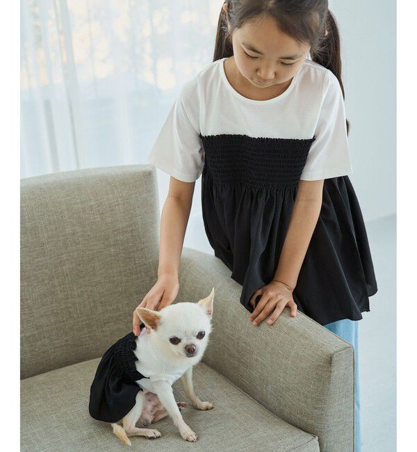 ROPE PICNIC PASSAGE「【DOG】シャーリングワンピース/リンクコーデ」|その他|