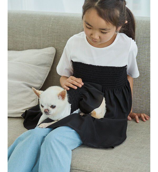 ROPE PICNIC PASSAGE「【DOG】シャーリングワンピース/リンクコーデ」|その他|
