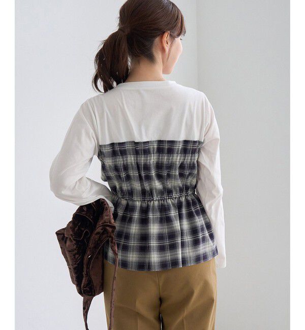 Rope&rsquo;Picnic「ビスチェドッキングチェックトップス」|Tシャツ・カットソー|
