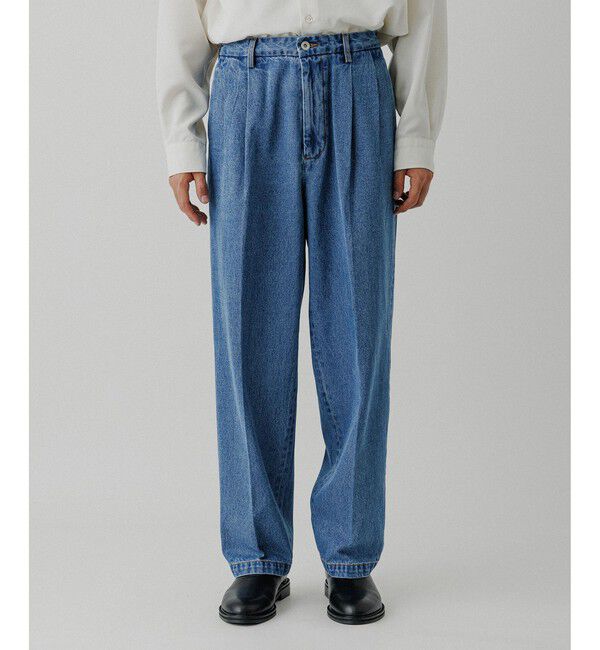 ADAM ET ROPE'「ワイド イージー ブリーチ デニムパンツ / ADAM ET ROPE' JEANS -GRID-」|デニム|