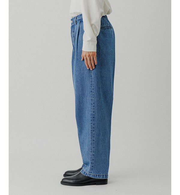 ADAM ET ROPE'「ワイド イージー ブリーチ デニムパンツ / ADAM ET ROPE' JEANS -GRID-」|デニム|