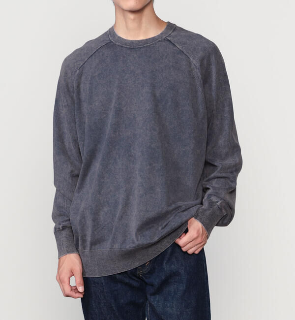  「RYE TENDER | ピグメントダイ ラグランロングスリーブ MEN」|ニット・セーター|