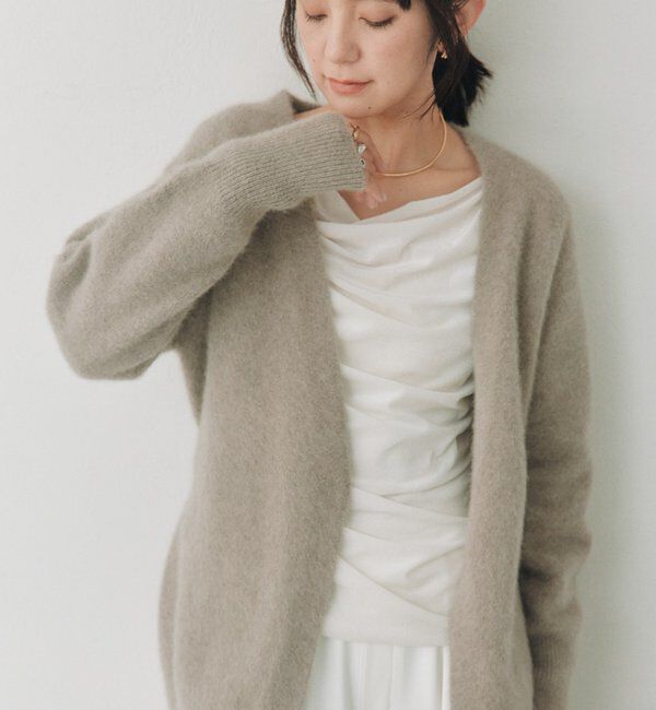  「ヘアリーヤーンニュアンスカーデ」|カーディガン|