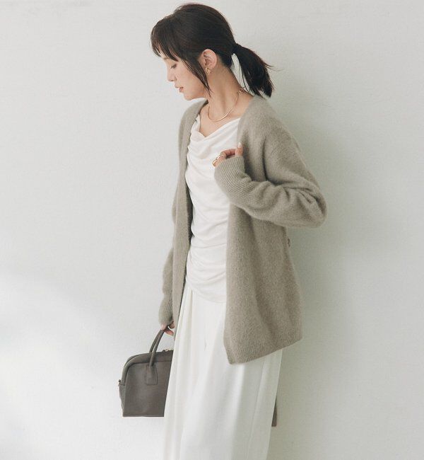  「ヘアリーヤーンニュアンスカーデ」|カーディガン|