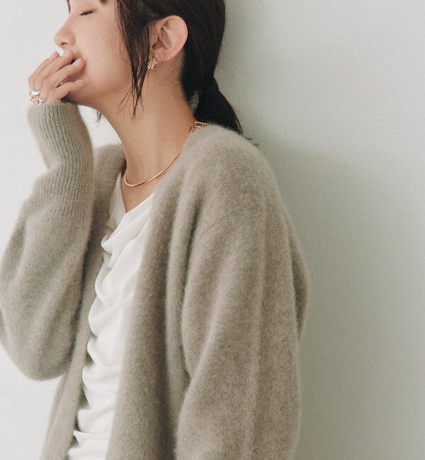  「ヘアリーヤーンニュアンスカーデ」|カーディガン|