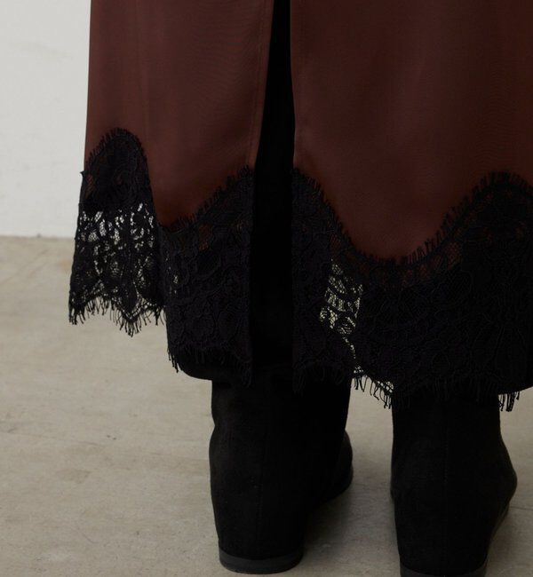  「≪Oggi 【お仕事CHANNEL】ご紹介アイテム≫ミディサテンレーススカート」|スカート|