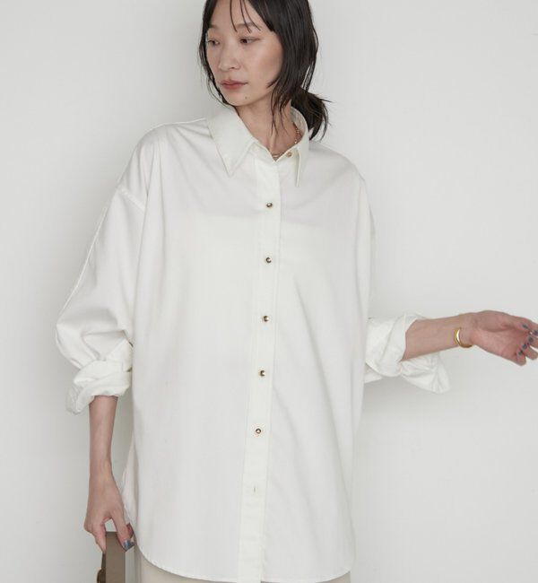  「《WEB限定リバイバルアイテム/累計販売１万枚達成》サテンBIGシャツ」|シャツ・ブラウス|