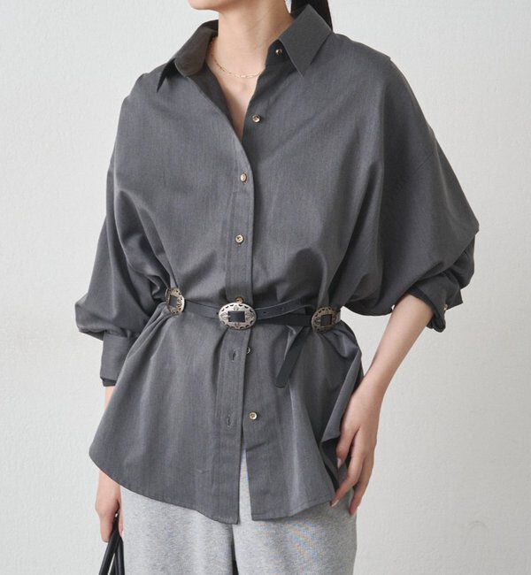  「《WEB限定リバイバルアイテム/累計販売１万枚達成》サテンBIGシャツ」|シャツ・ブラウス|