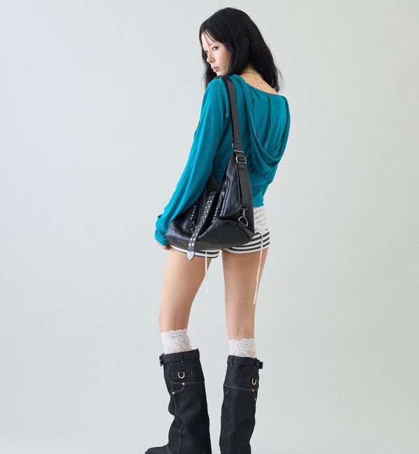 「【26AW LOOK掲載品番】コルセットフーディ」|Tシャツ・カットソー|