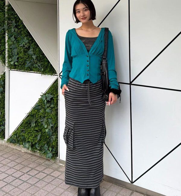  「【26AW LOOK掲載品番】コルセットフーディ」|Tシャツ・カットソー|