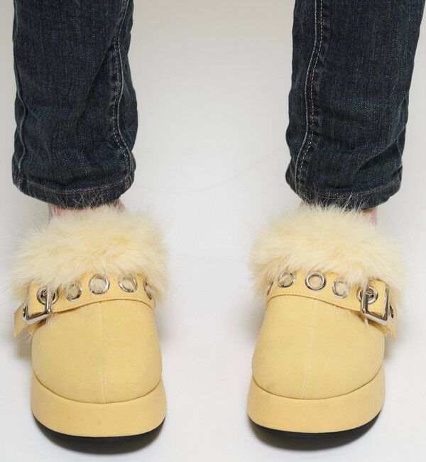  「【26AW LOOK掲載・WEB限定カラーあり】【SLOPPY】ファーベルトサボ」|ロングブーツ|