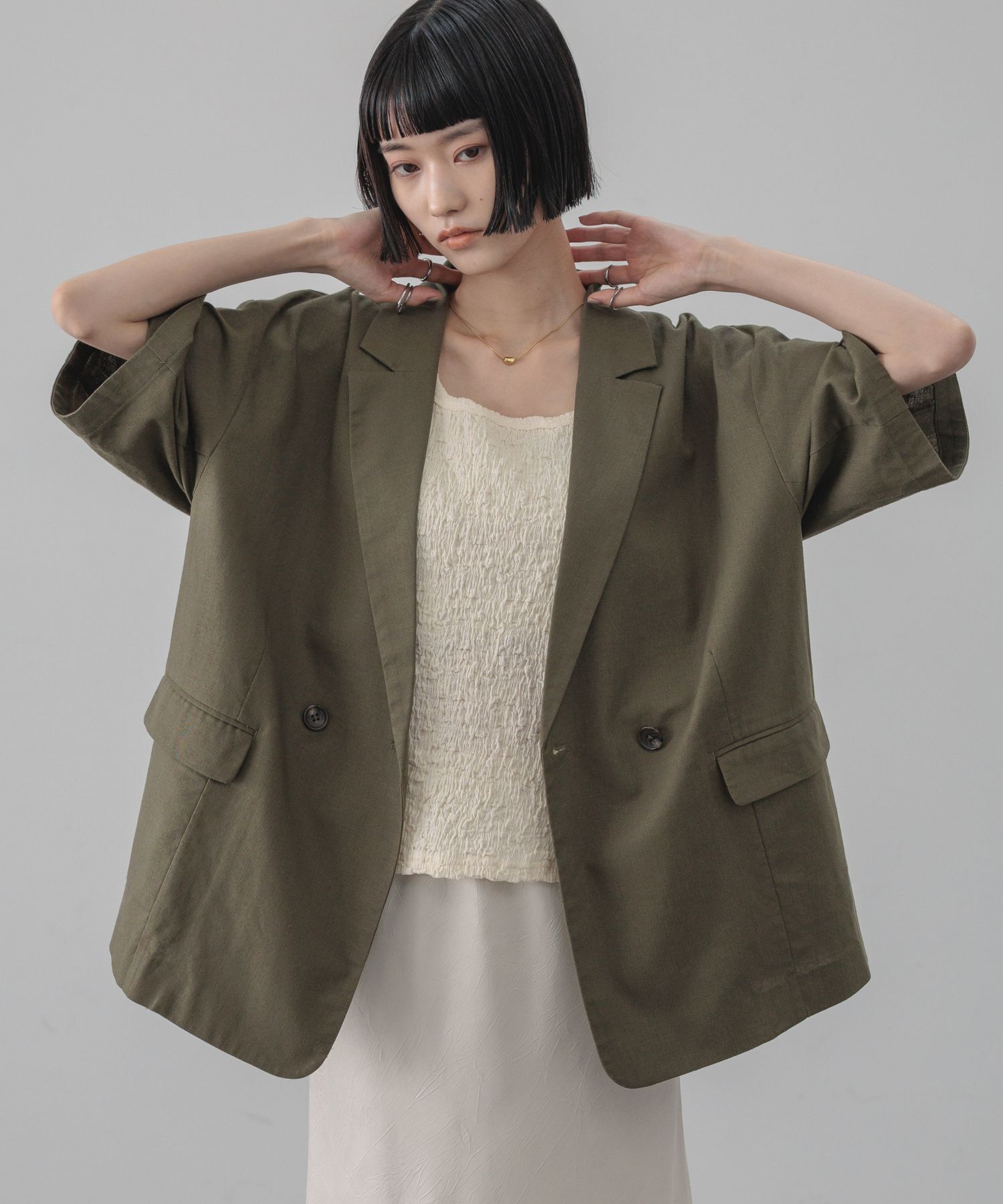 LOWRYS FARM「ソフリネンダブルジャケット」|その他|GRN5