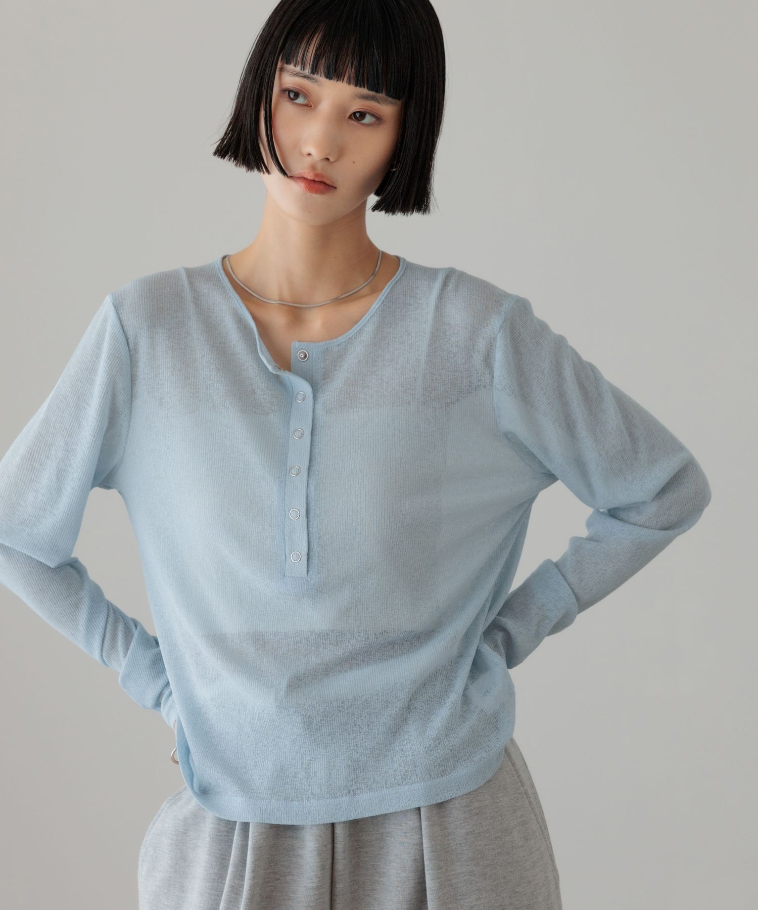 LOWRYS FARM「USEFULヘンリーPOLS」|Tシャツ・カットソー|BLU2