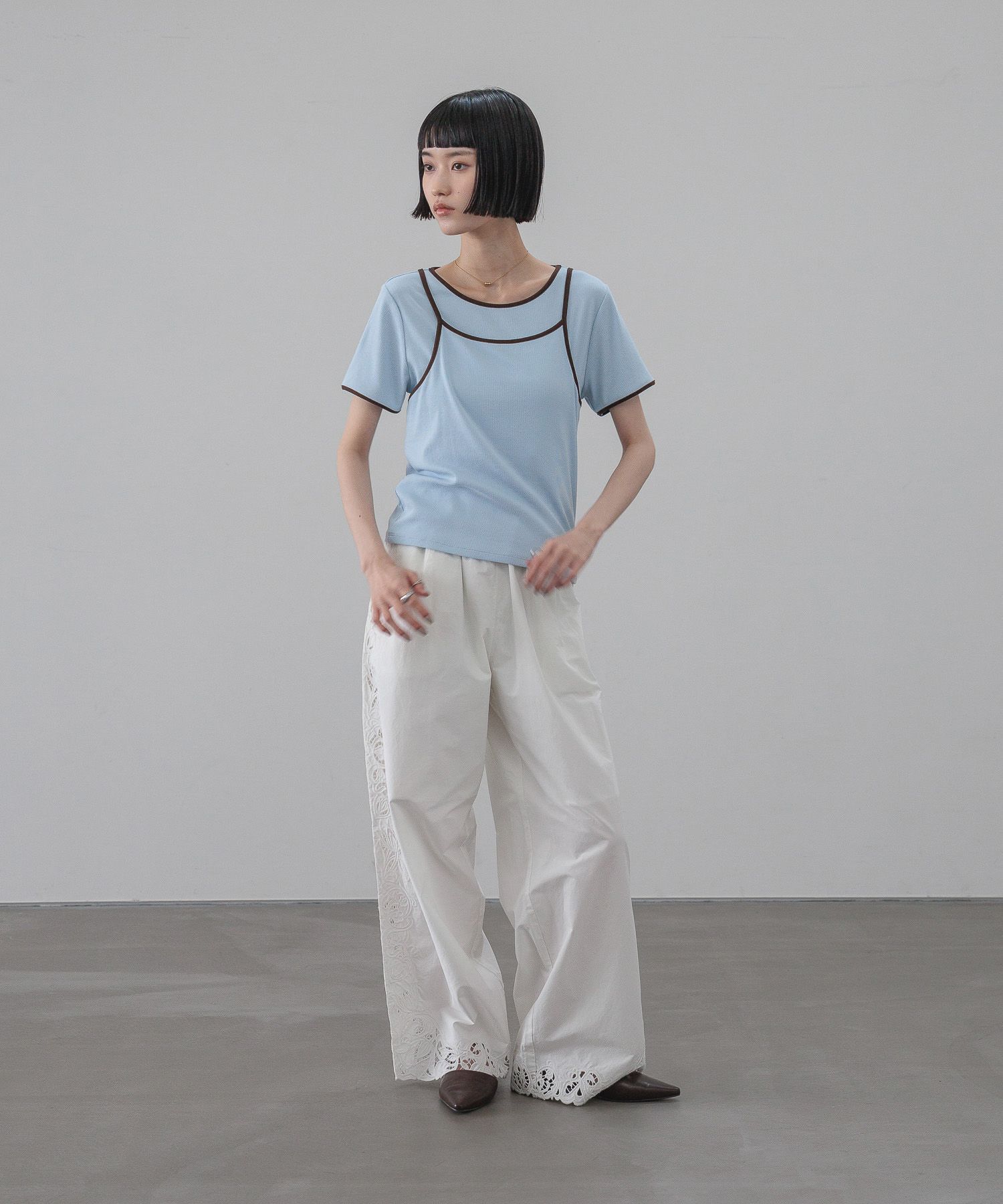 LOWRYS FARM「ハイショク２ＰプルオーバーＳＳ」|Tシャツ・カットソー|