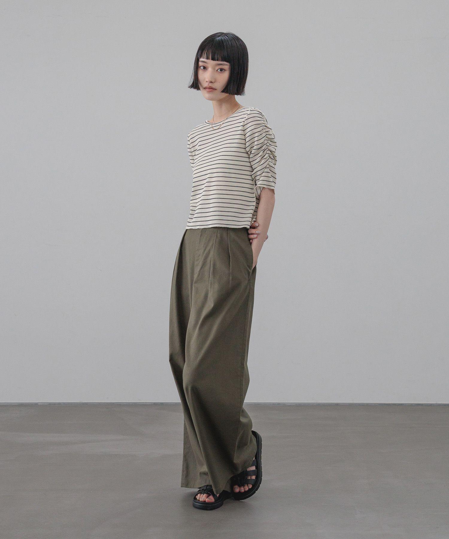 LOWRYS FARM「ｼｮﾙﾀﾞｰﾊﾟﾌCD5S」|Tシャツ・カットソー|