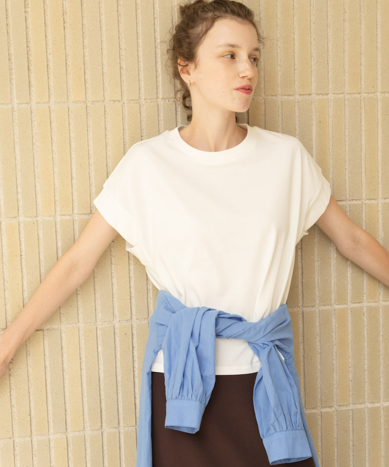 Sonny Label 「UVカットクールタッチフレンチTシャツ」|Tシャツ・カットソー|オフホワイト