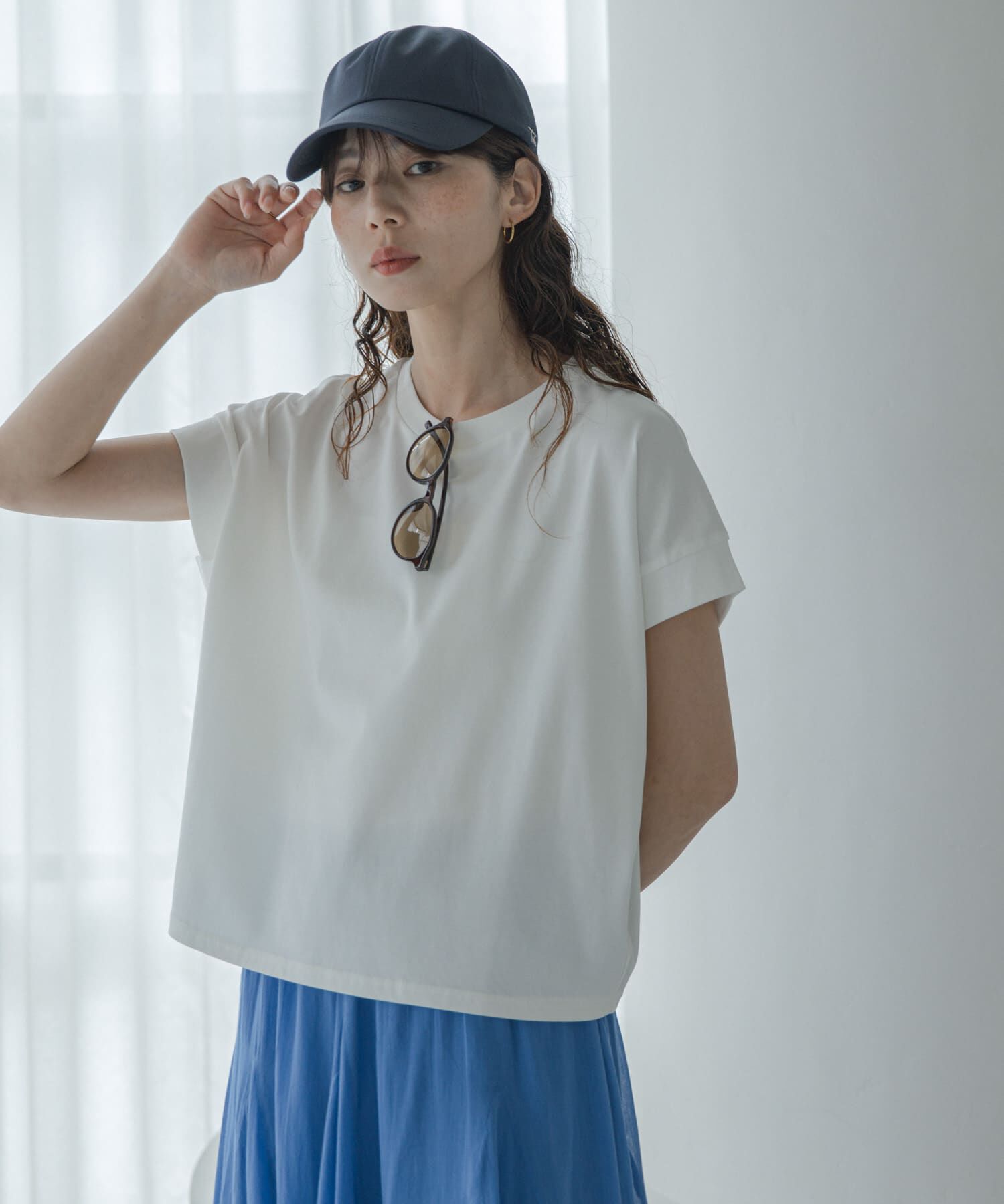 Sonny Label 「UVカットクールタッチフレンチTシャツ」|Tシャツ・カットソー|