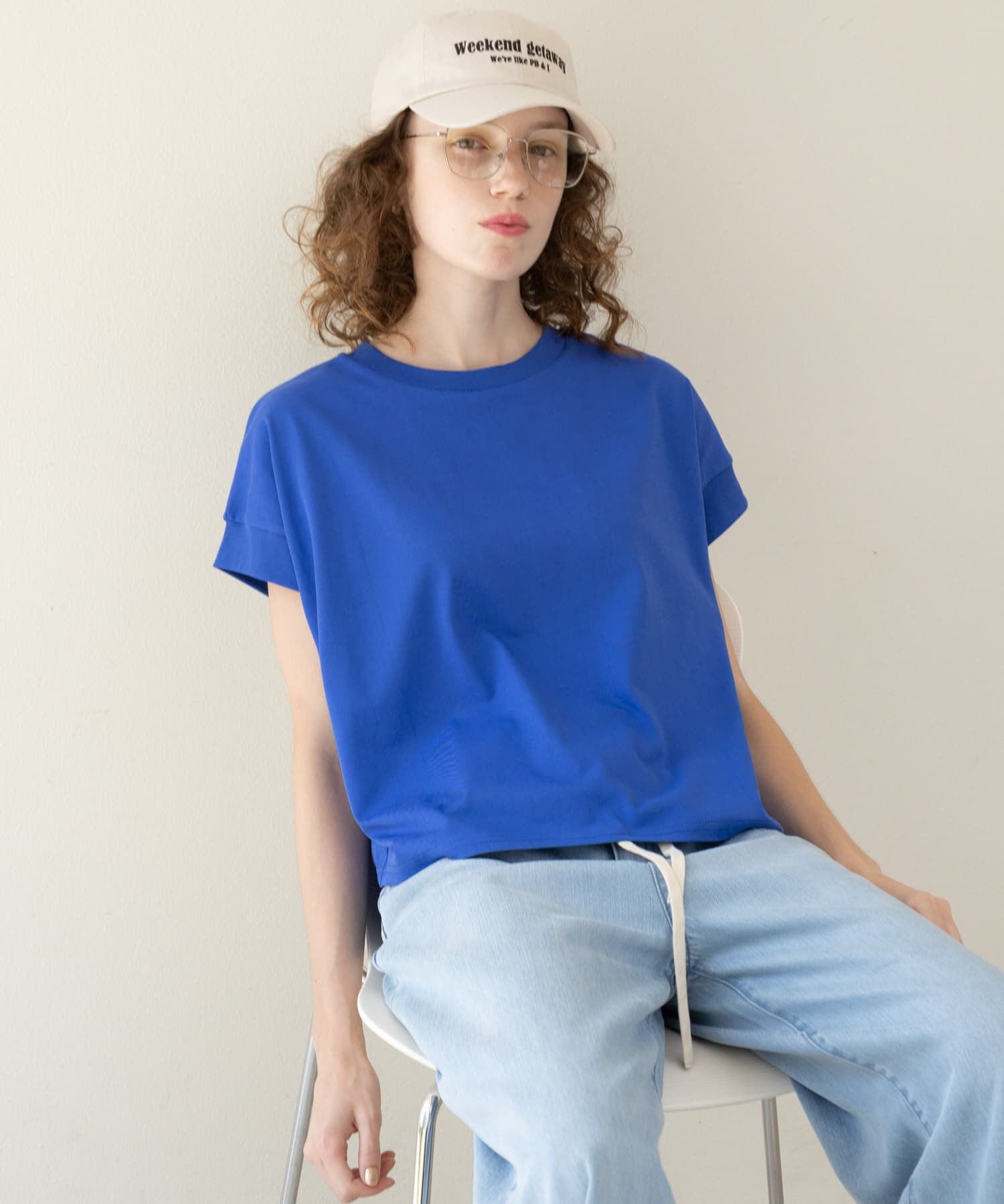 Sonny Label 「UVカットクールタッチフレンチTシャツ」|Tシャツ・カットソー|ブルー