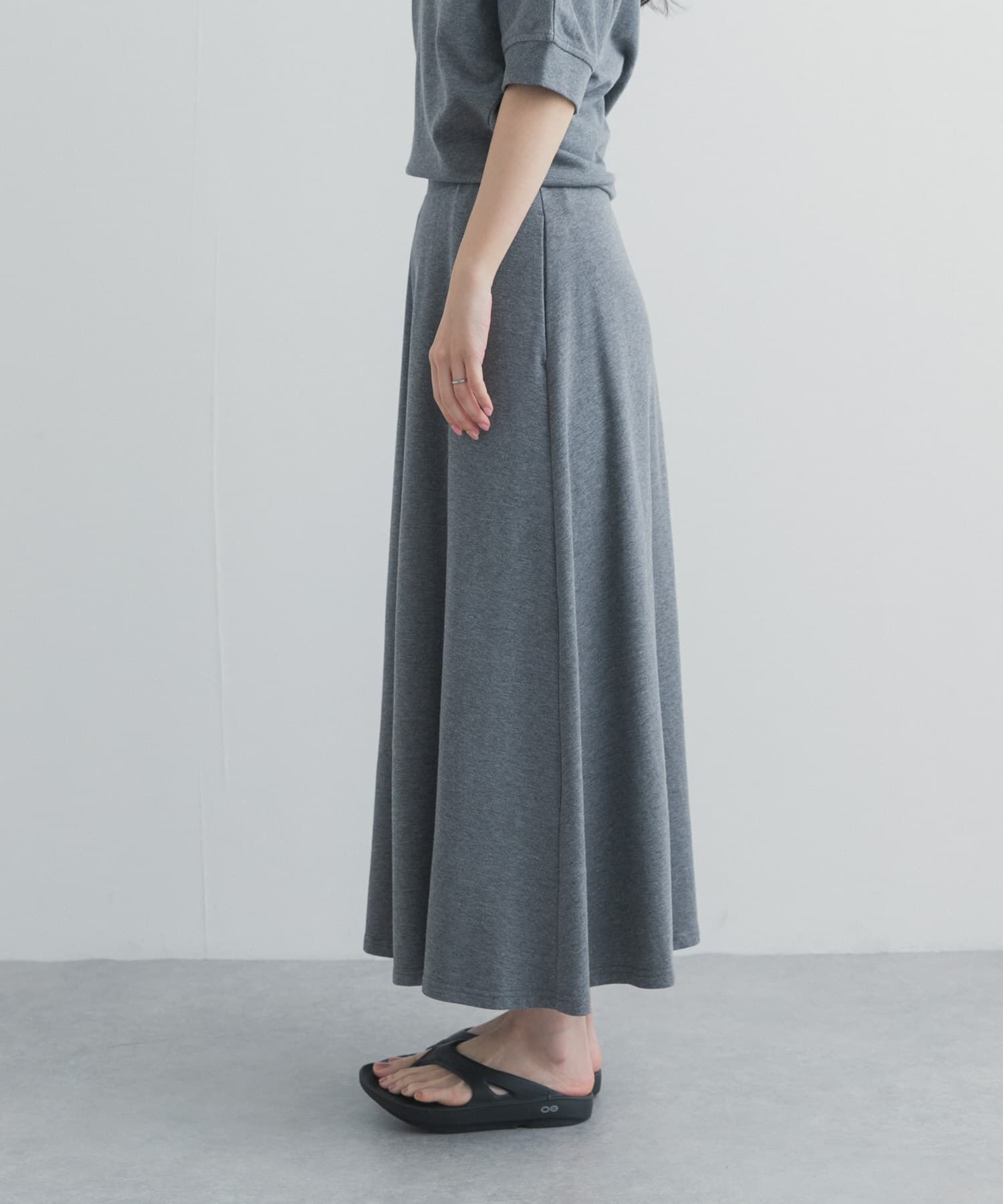 URBAN RESEARCH DOORS「モダールコットン裏毛イージースカート」|スカート|