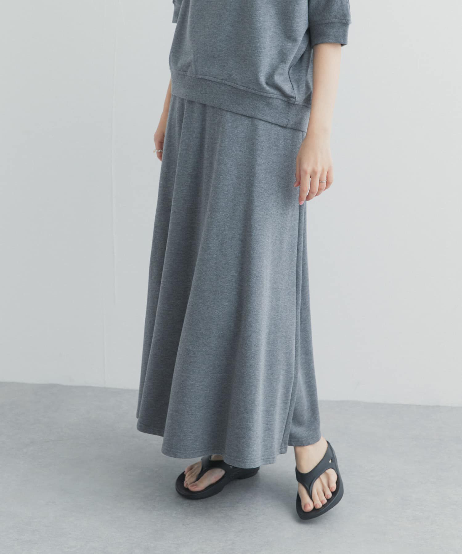 URBAN RESEARCH DOORS「モダールコットン裏毛イージースカート」|スカート|