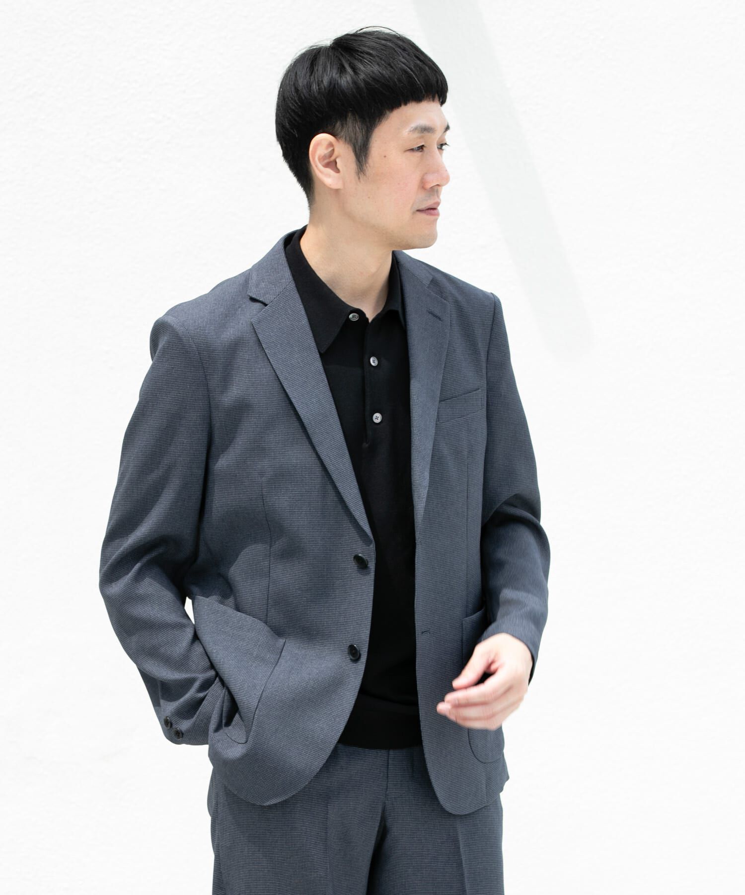 URBAN RESEARCH DOORS「LIFE STYLE TAILOR　リネンライク千鳥柄コンフォータブルジャケット」|その他|