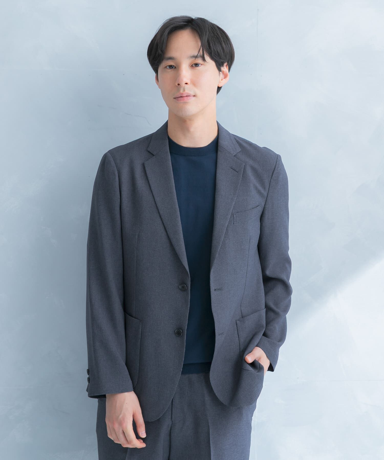 URBAN RESEARCH DOORS「LIFE STYLE TAILOR　リネンライク千鳥柄コンフォータブルジャケット」|その他|