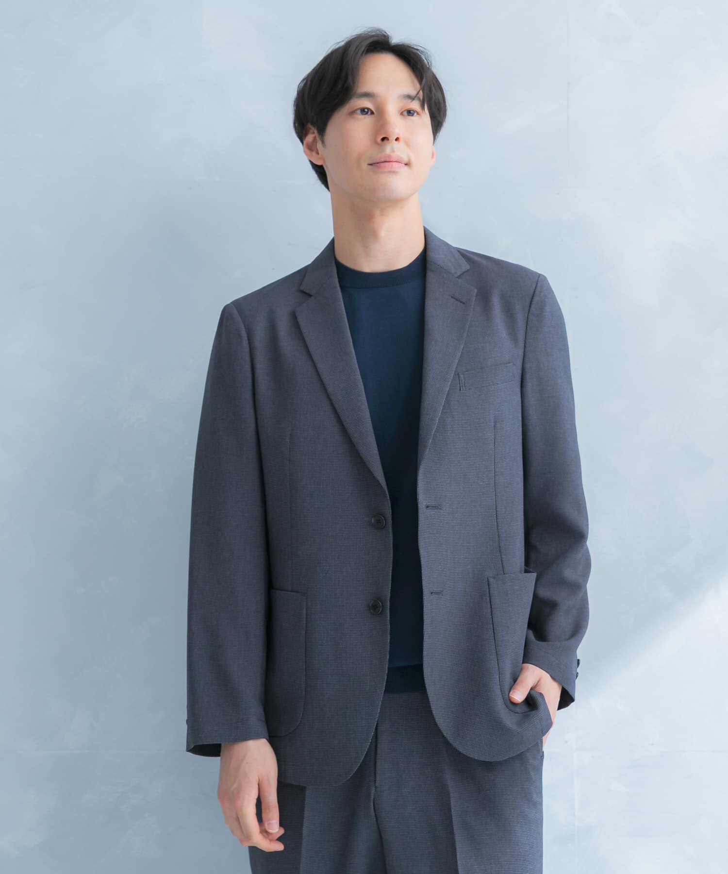 URBAN RESEARCH DOORS「LIFE STYLE TAILOR　リネンライク千鳥柄コンフォータブルジャケット」|その他|