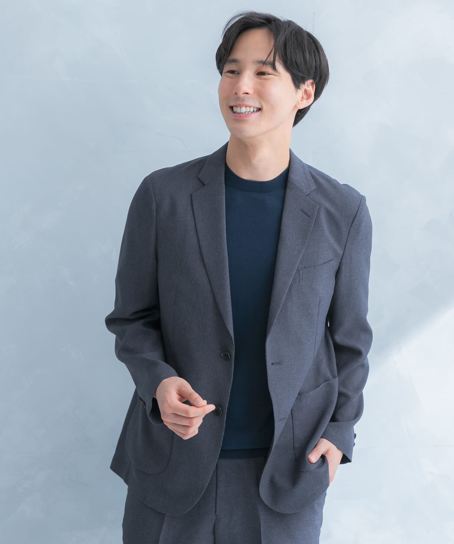 URBAN RESEARCH DOORS「LIFE STYLE TAILOR　リネンライク千鳥柄コンフォータブルジャケット」|その他|