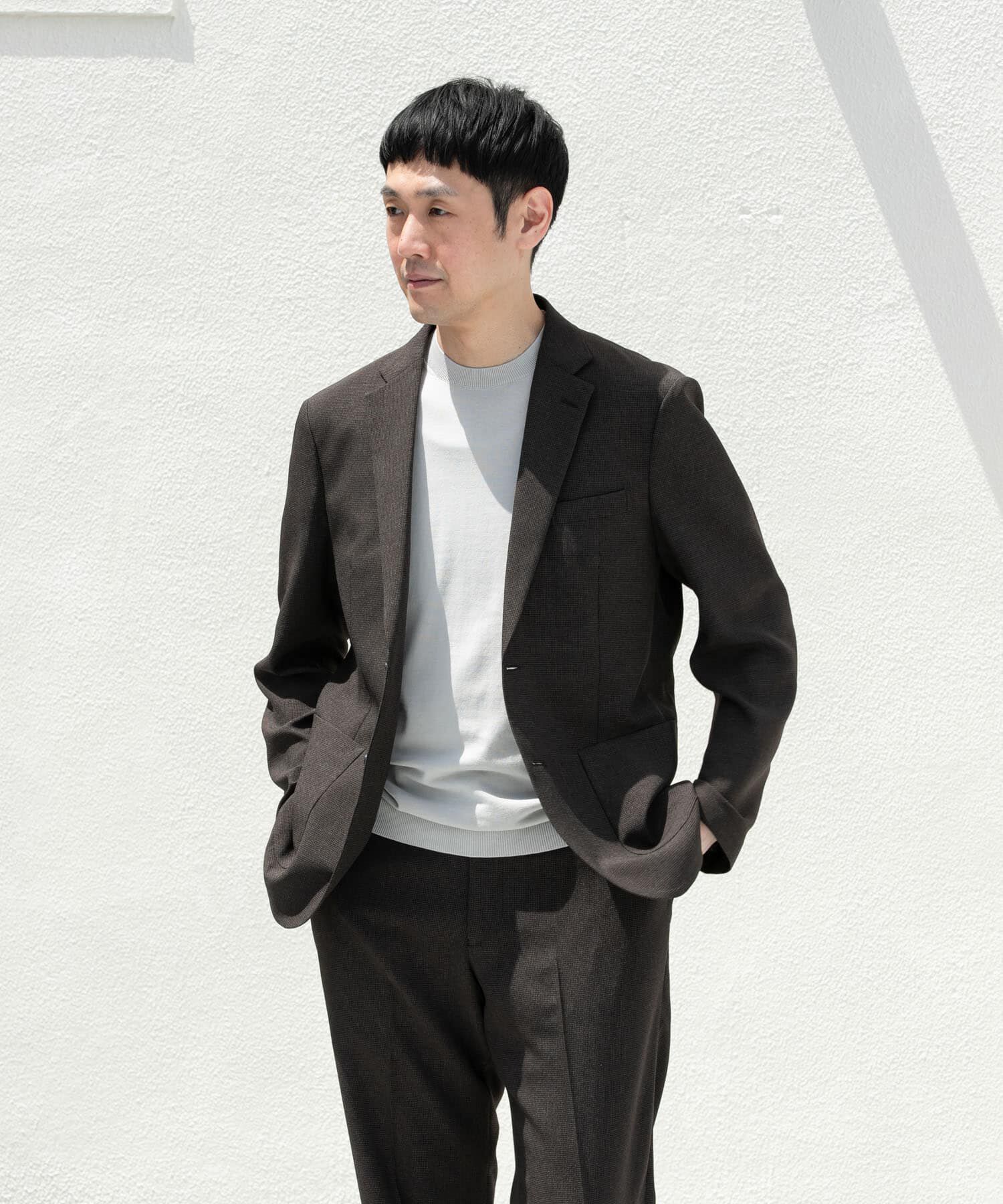 URBAN RESEARCH DOORS「LIFE STYLE TAILOR　リネンライク千鳥柄コンフォータブルジャケット」|その他|
