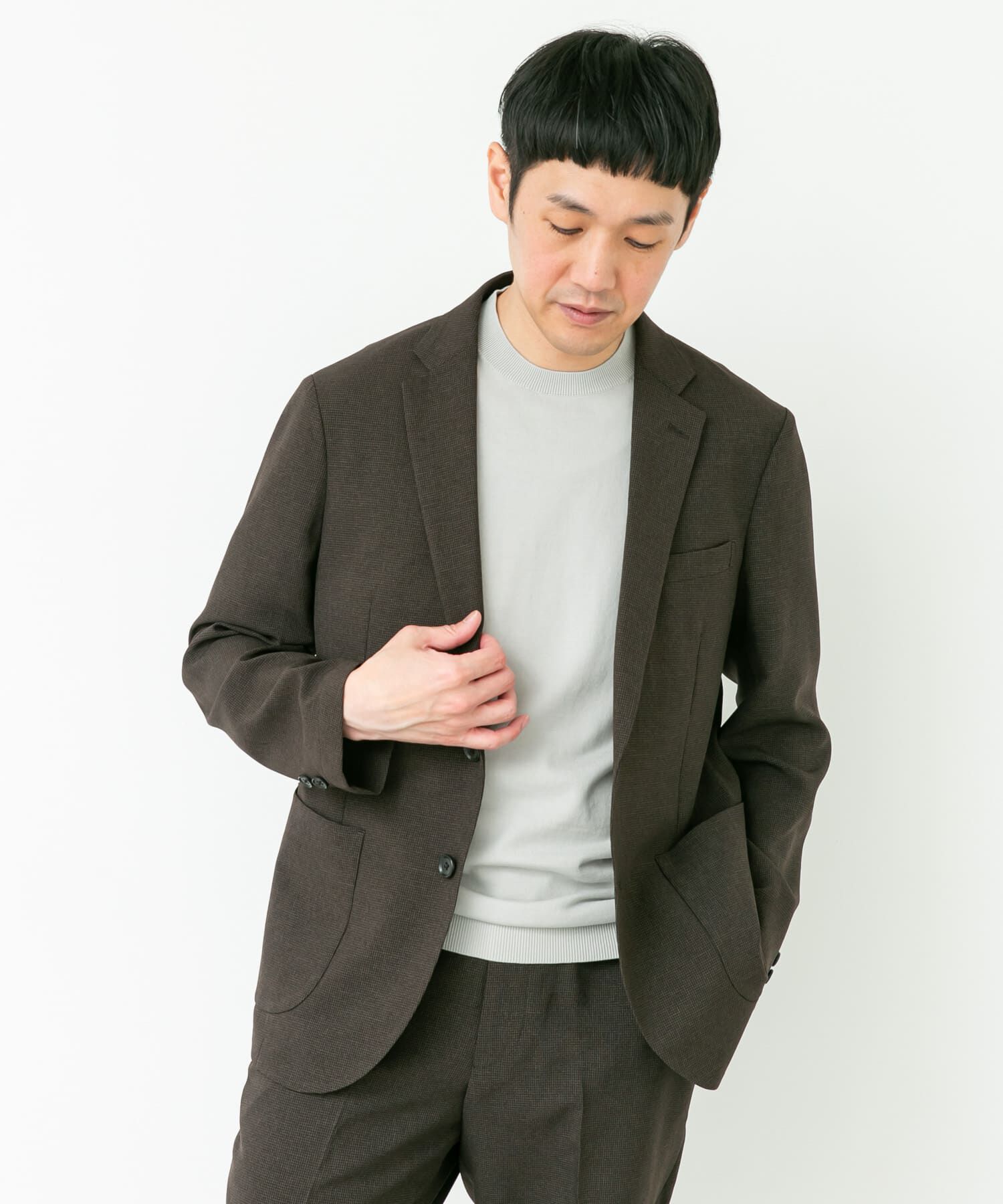 URBAN RESEARCH DOORS「LIFE STYLE TAILOR　リネンライク千鳥柄コンフォータブルジャケット」|その他|