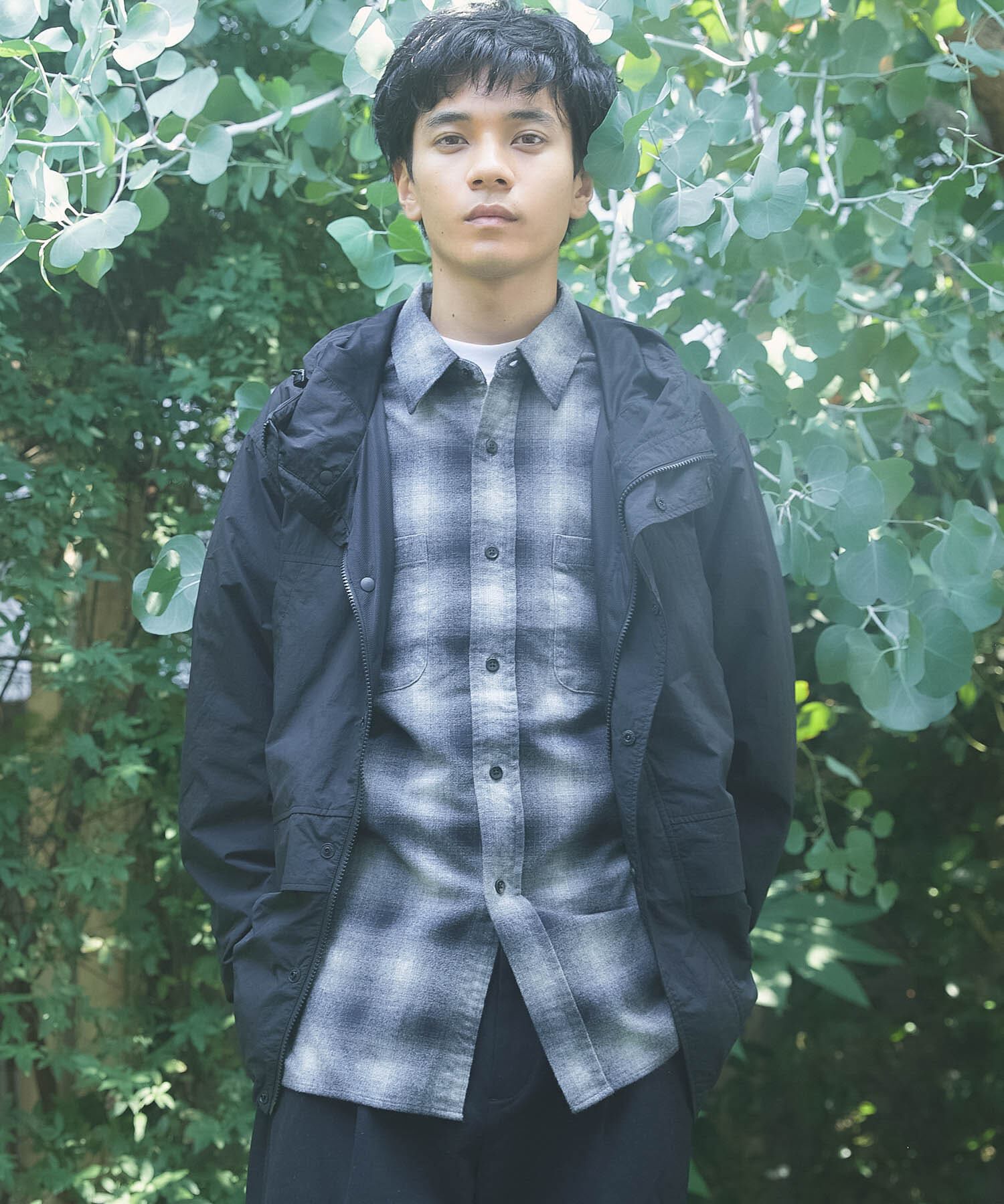 URBAN RESEARCH DOORS「『別注』Snow Peak Apparel&times;DOORS　NYLON TUSSAH PARKA」|ノーカラーコート|