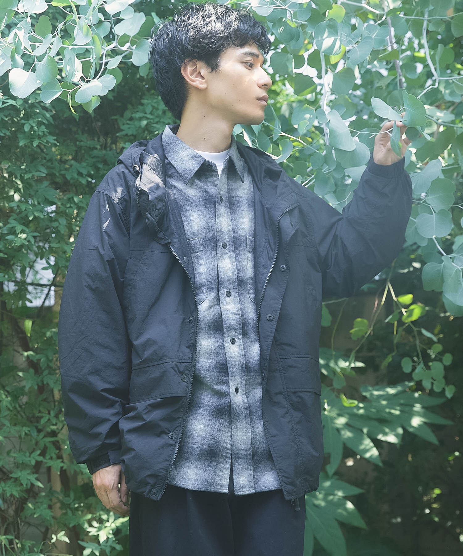 URBAN RESEARCH DOORS「『別注』Snow Peak Apparel&times;DOORS　NYLON TUSSAH PARKA」|ノーカラーコート|