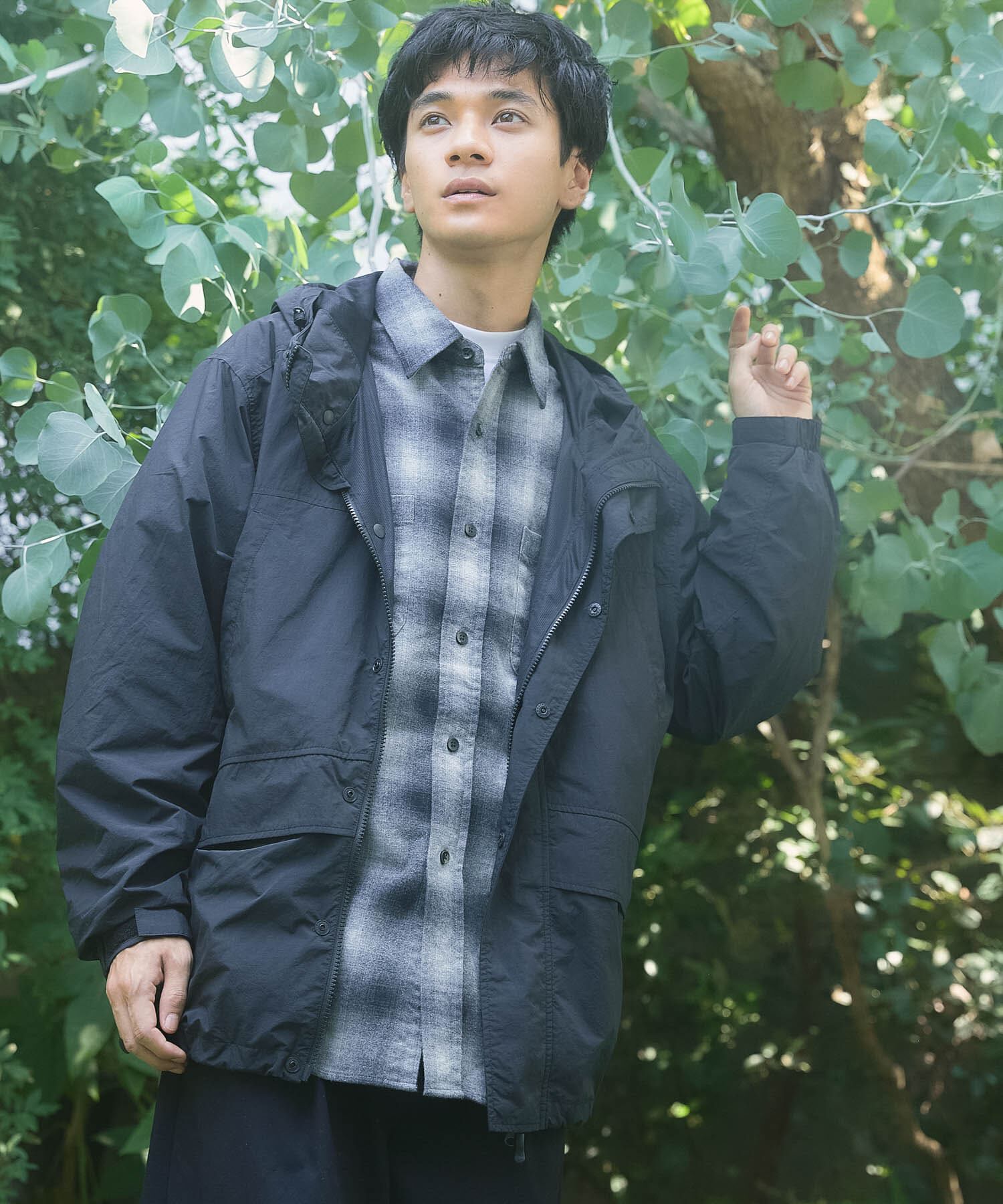 URBAN RESEARCH DOORS「『別注』Snow Peak Apparel&times;DOORS　NYLON TUSSAH PARKA」|ノーカラーコート|