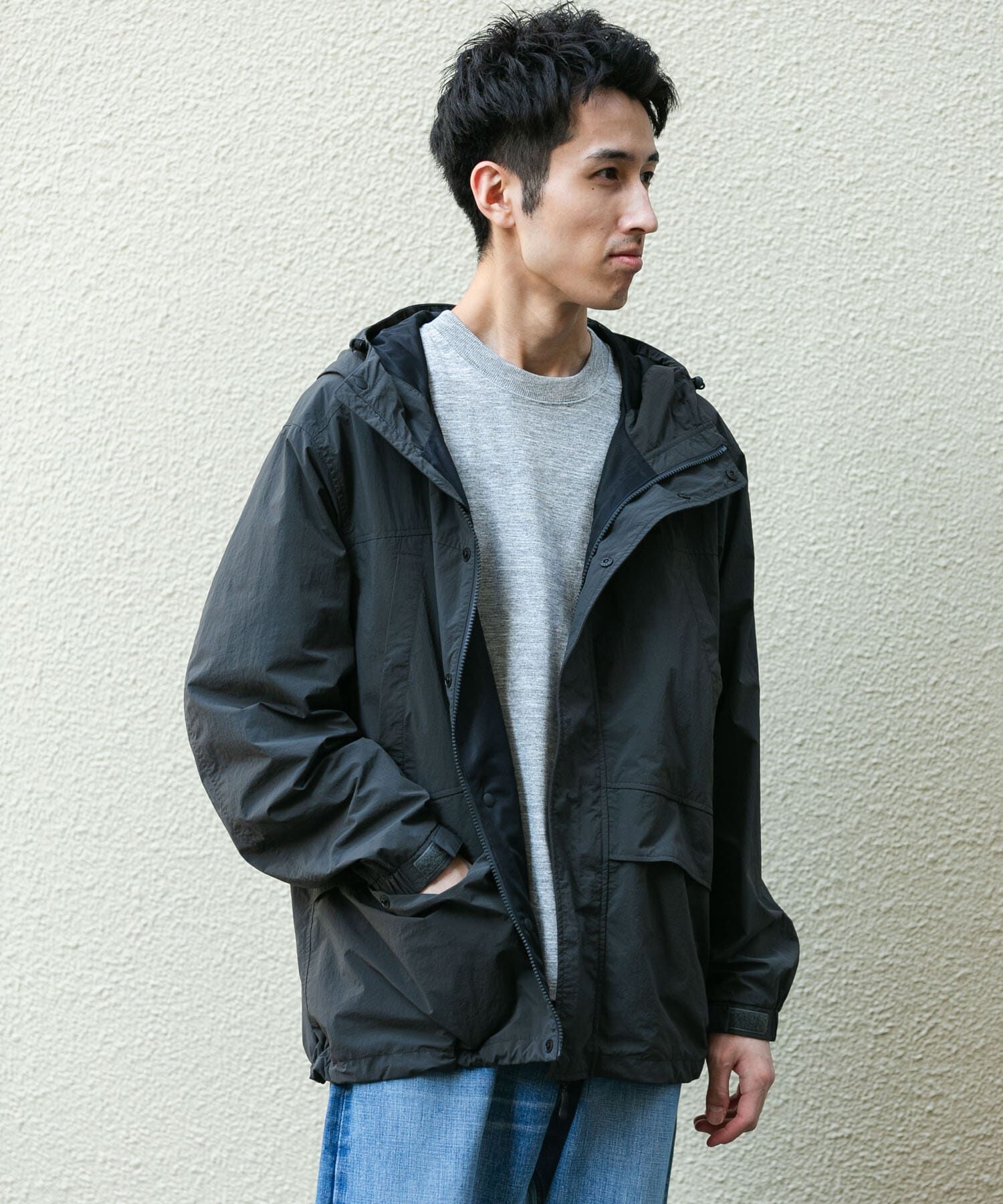 URBAN RESEARCH DOORS「『別注』Snow Peak Apparel&times;DOORS　NYLON TUSSAH PARKA」|ノーカラーコート|